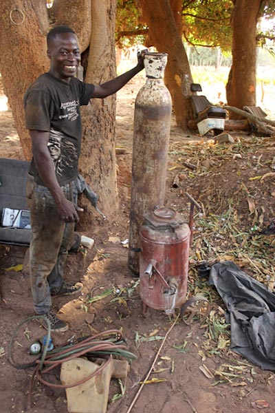 With the training Joao received from the welding program at the WAVS School he is able to turn a profit.