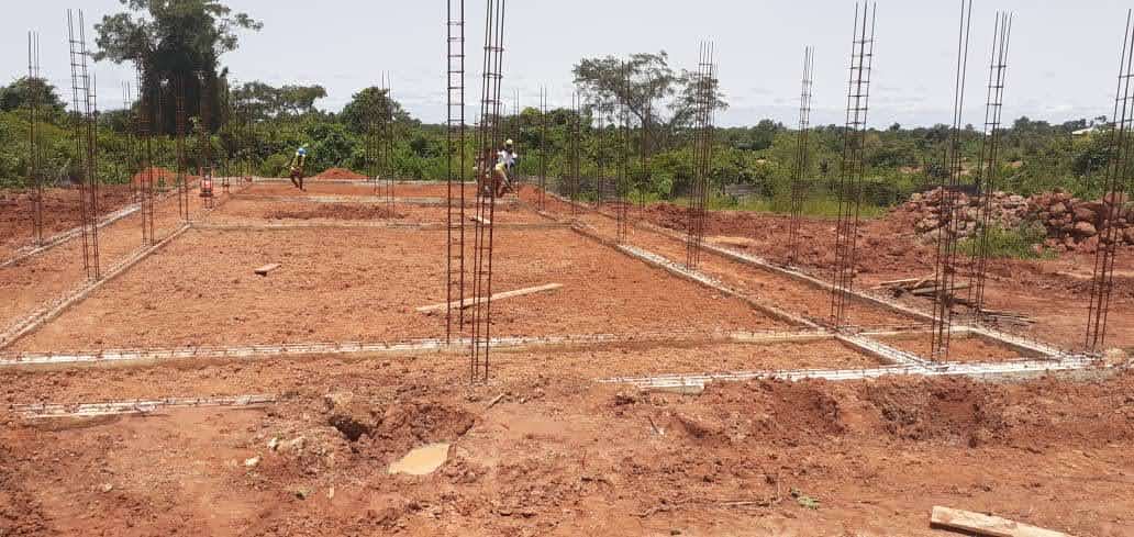 footings for the foundation at the Bissau Campus in Guinea Bissau for vocational training