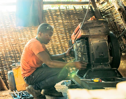 WAVS student working with a welding machine