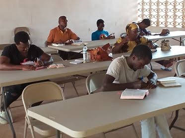 English students in class at the Gabu Campus