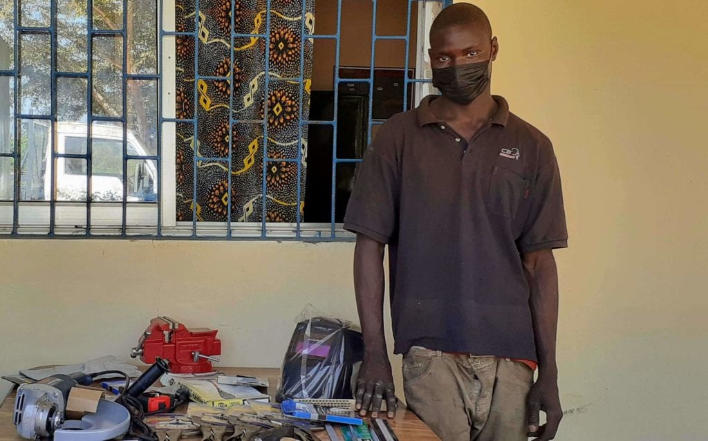 WAVS student provided with welding tools to start his own business
