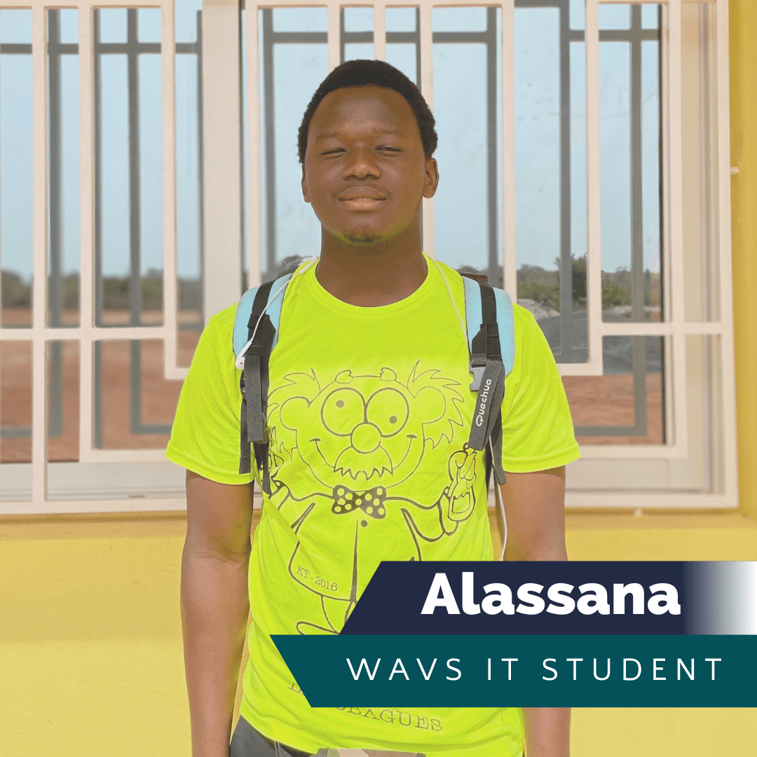 Alassana - WAVS computer student in West Africa