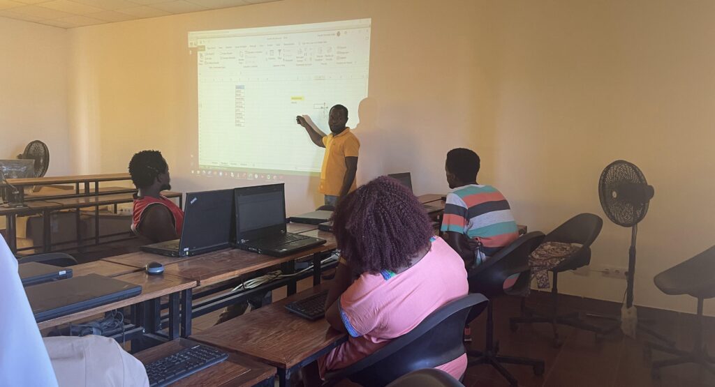 computer training lab in Guinea-Bissau West Africa at the WAVS vocational school