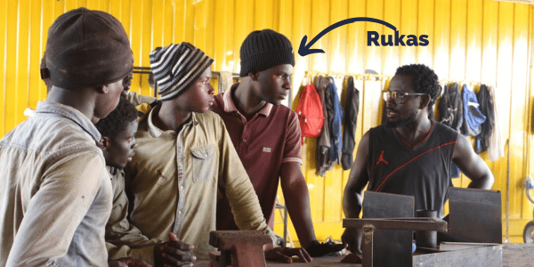 Rukas Welding Student in West Africa