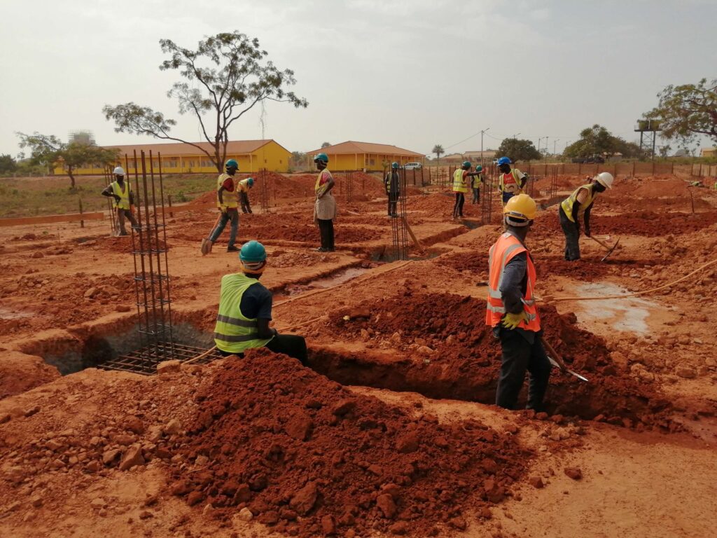 Digging holes for East Workshop 9