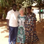 Martha Reynolds with friends she made during her many trips to Guinea-Bissau in the 1990s.