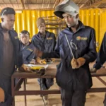One thing that separates the WAVS welding program from others is that the WAVS school is one of the only that teach students how to weld aluminum. In this photo, WAVS welding instructor Dalton Da Silva was explaining the differences between the types of electrodes used for aluminum and those used for steel.