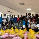 The staff celebrated their annual Christmas party with festive activities and a delicious catered lunch for the team and their families. Each person received a bag filled with cooking ingredients to prepare a Christmas meal to share with their family and neighbors.